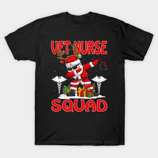 Christmas Vet Nurse Squad Reindeer Pajama Dabing Santa T-Shirt